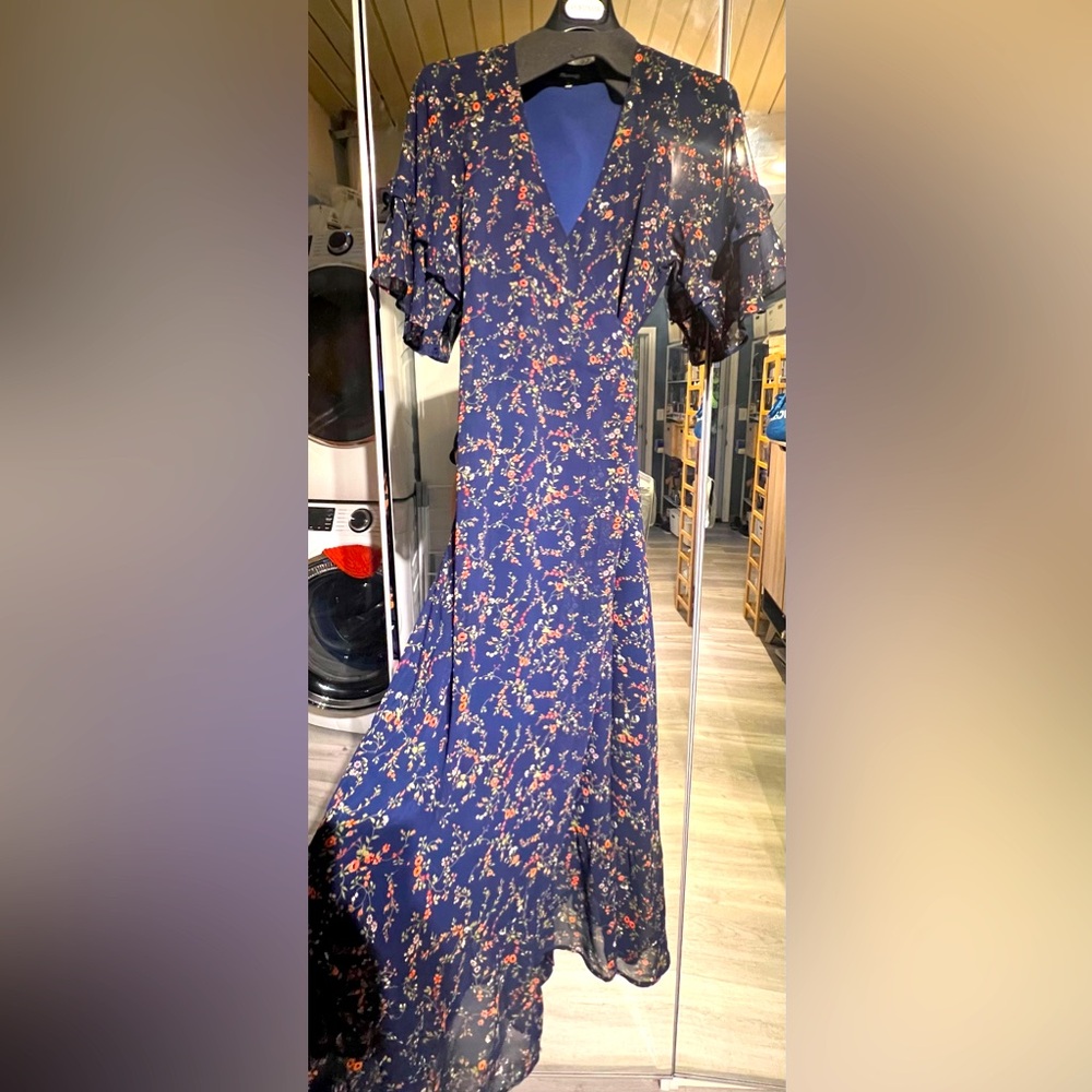 Madewell Floral Midi Wrap Dress (Medium)